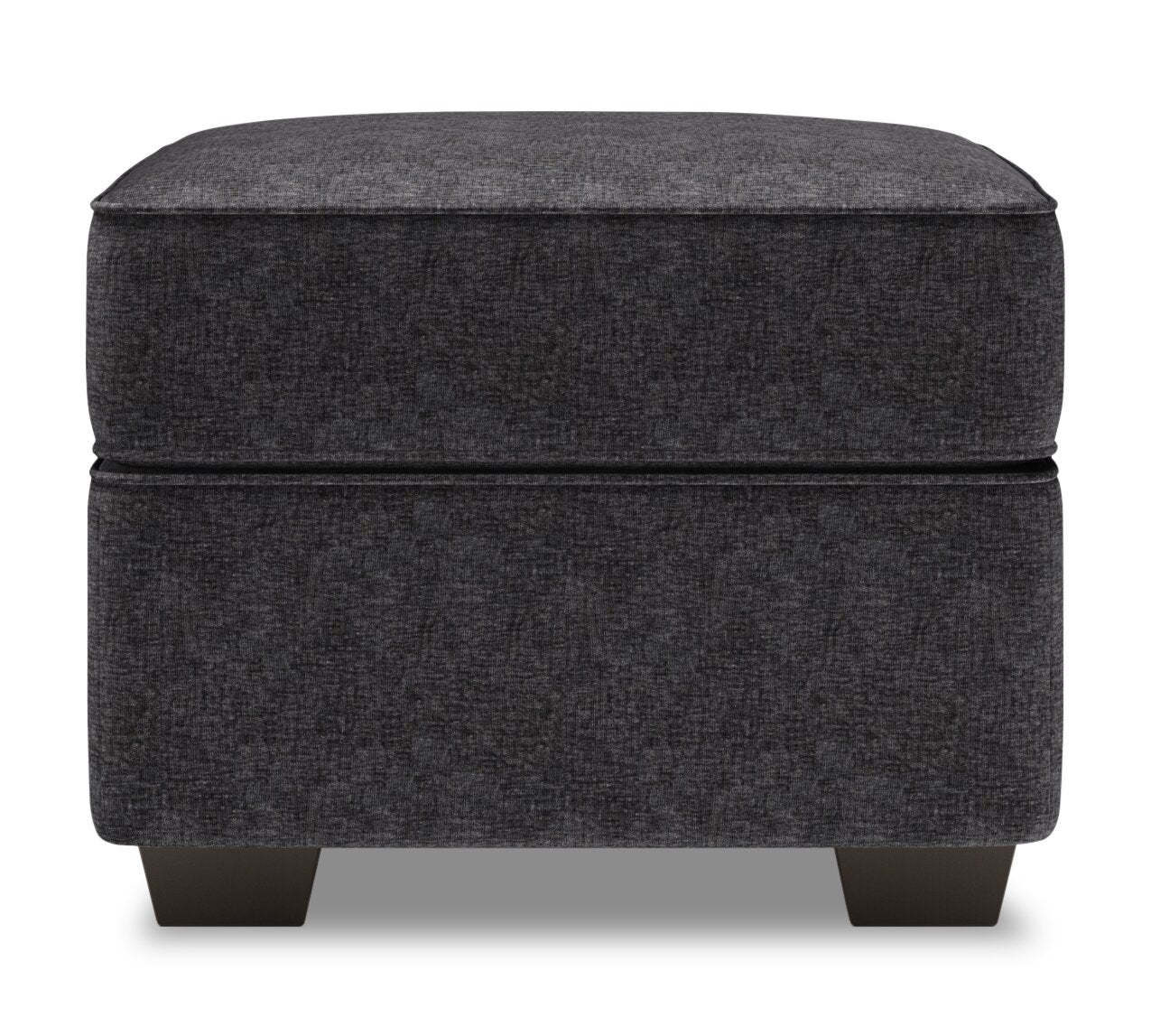 Pouf Roll de Sofa Lab 24 po en tissu chenille - Gris anthracite luxueux | RO802993