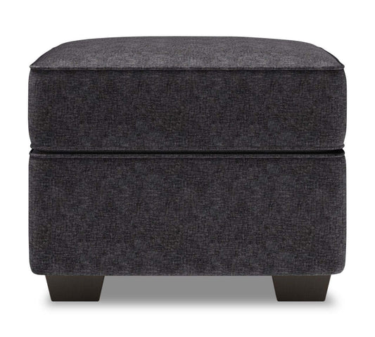 Pouf Roll de Sofa Lab 24 po en tissu chenille - Gris anthracite luxueux | RO802993