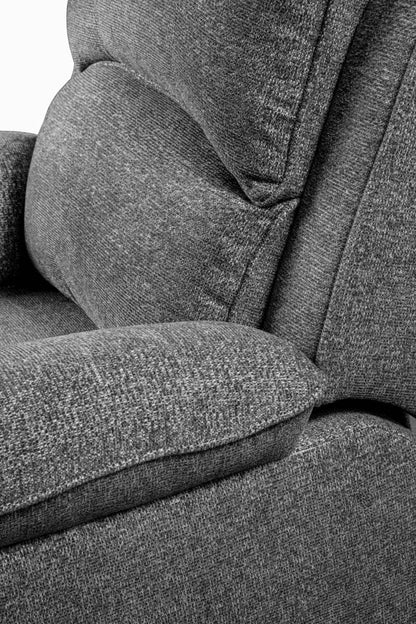 Fauteuil inclinable Chandler de 37 po en tissu de chenille - gris