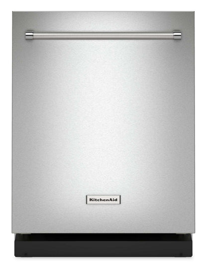 Lave-vaisselle encastré KitchenAid de 24 po et de 39 dBA avec commandes sur le dessus - acier inoxydable avec finition PrintShield™ - K…