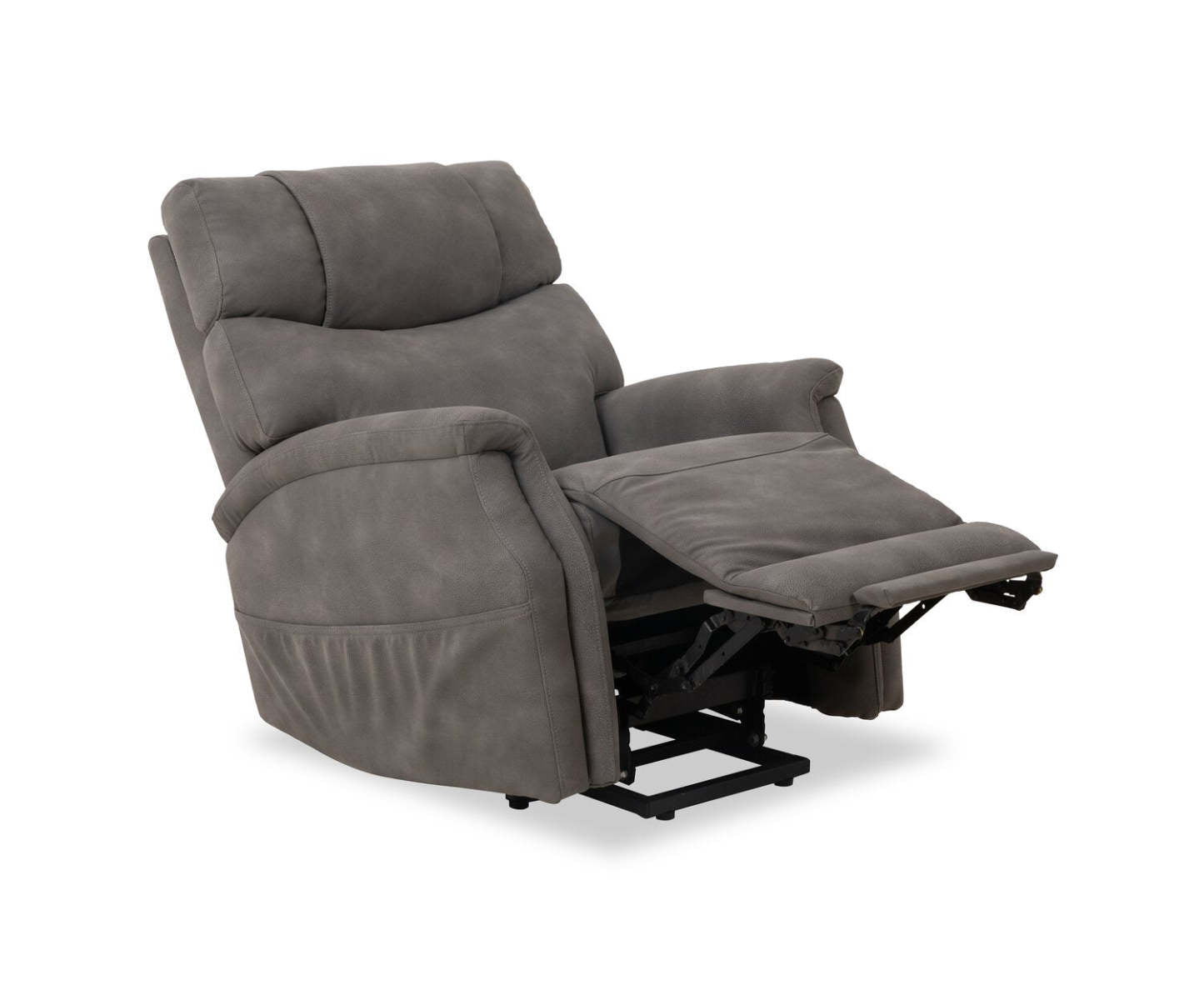 Claire 34 Fauteuil basculeur à inclinaison électrique en tissu d’apparence cuir - gris anthracite