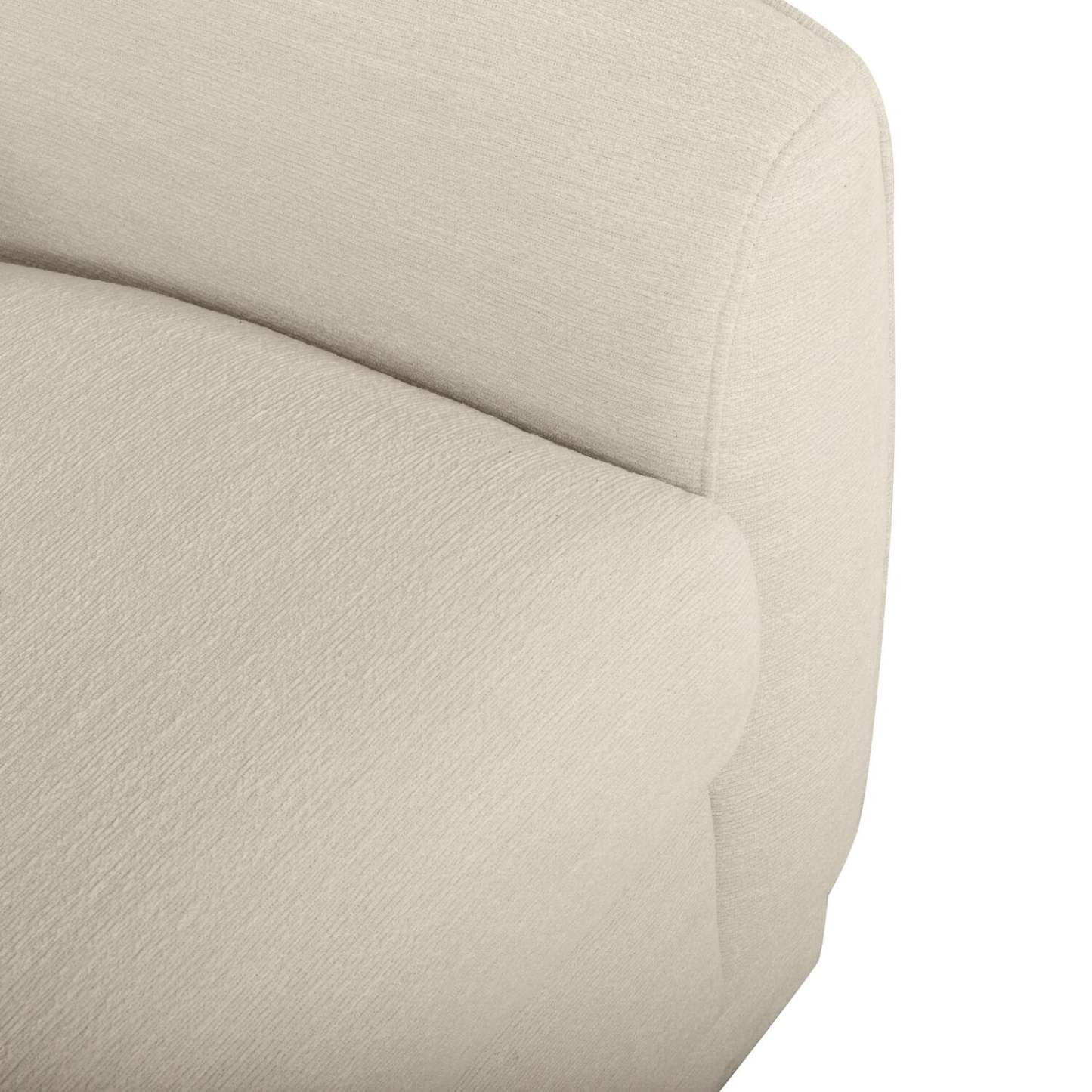 Fauteuil d'appoint pivotant en tissu chenille Rio 34,5 - Blanc ivoire | Fauteuil d'appoint pivotant Rio de 34,5 po en tissu chenille - blanc ivoire