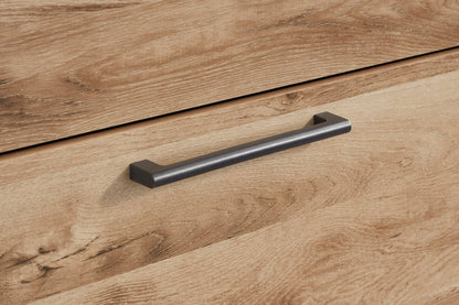 Table de chevet Derekson à 2 tiroirs avec ports USB, 21,7 L x 24,4 H - Naturel | Table de nuit Derekson de 21,7 po (L) x 24,4 po (H) à 2 tiroirs avec ports USB - naturelle