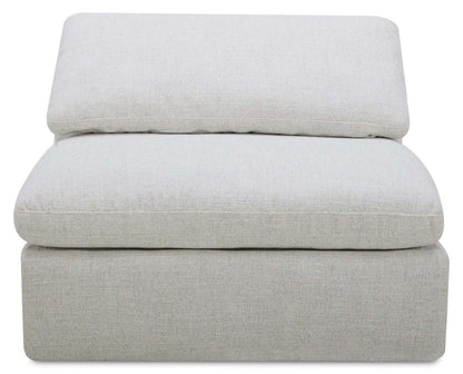 Fauteuil à inclinaison électrique sans accoudoirs Sky Modular 44 en tissu avec coussins en plumes - Nathan Wheat | Fauteuil sans accoudoirs à inclinaison électrique modulaire Sky de 44 po en tissu avec coussins en couette et plumes - blé Nathan