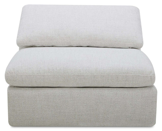 Fauteuil à inclinaison électrique sans accoudoirs Sky Modular 44 en tissu avec coussins en plumes - Nathan Wheat | Fauteuil sans accoudoirs à inclinaison électrique modulaire Sky de 44 po en tissu avec coussins en couette et plumes - blé Nathan