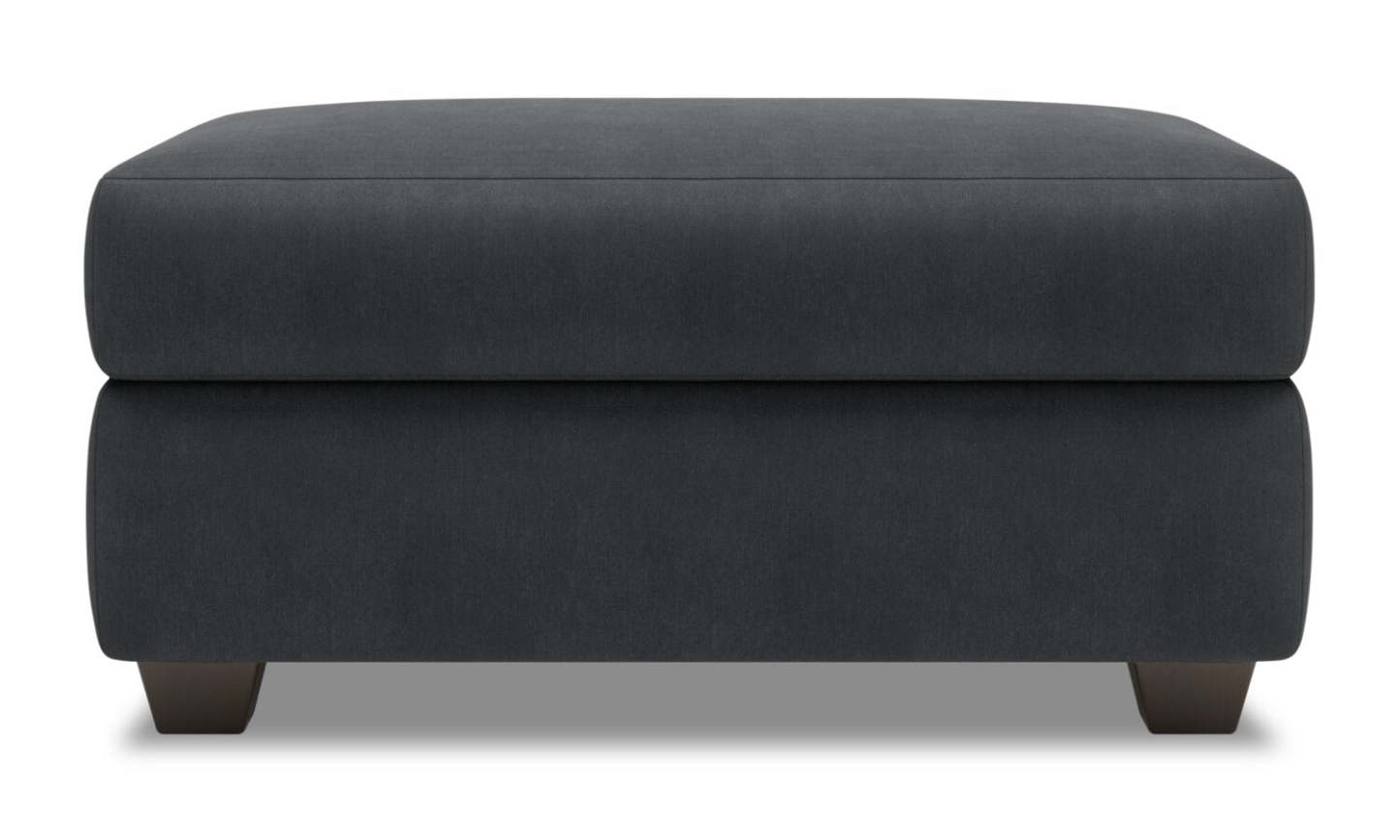Fabriqué au Canada Pouf de rangement personnalisable Sofa Lab The Trunk 39 en tissu d’apparence lin - gris Pax Pepper | Pouf de rangement The Trunk de Sofa Lab de 39 po fabriqué au Canada en tissu d’apparence lin - gris Pax Pepper | TRUN2949