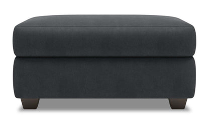 Fabriqué au Canada Pouf de rangement personnalisable Sofa Lab The Trunk 39 en tissu d’apparence lin - gris Pax Pepper | Pouf de rangement The Trunk de Sofa Lab de 39 po fabriqué au Canada en tissu d’apparence lin - gris Pax Pepper | TRUN2949