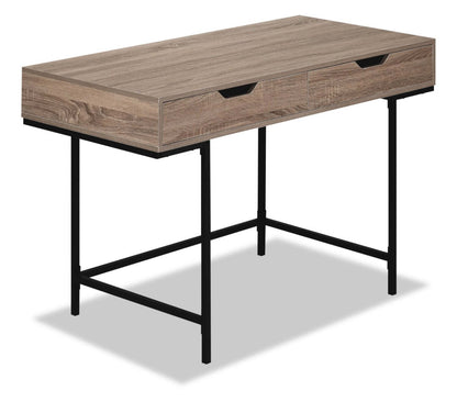 Bureau Butler 47.25 avec 2 tiroirs - Taupe|Bureau Butler de 47,25 po à 2 tiroirs - taupe