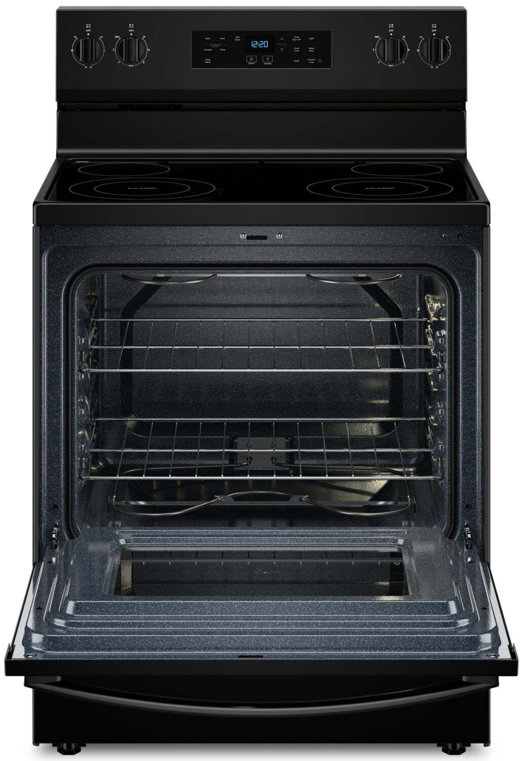 Cuisinière électrique Whirlpool de 5,3 pi³ avec nettoyage automatique - noire - YWFES3530RB | Bain à remous 5,3 Cu. Fort. Cuisinière électrique avec autonettoyage - Noir - YWFES3530RB