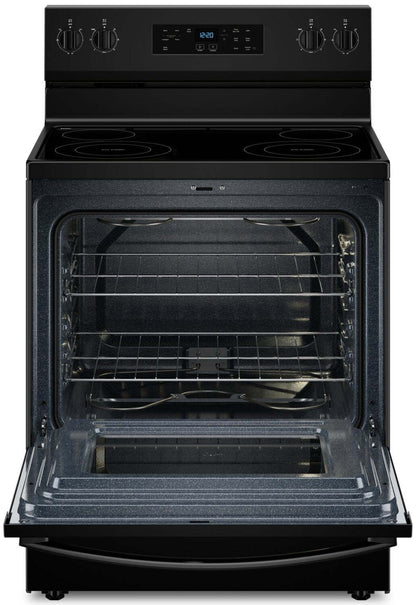 Cuisinière électrique Whirlpool de 5,3 pi³ avec nettoyage automatique - noire - YWFES3530RB | Bain à remous 5,3 Cu. Fort. Cuisinière électrique avec autonettoyage - Noir - YWFES3530RB