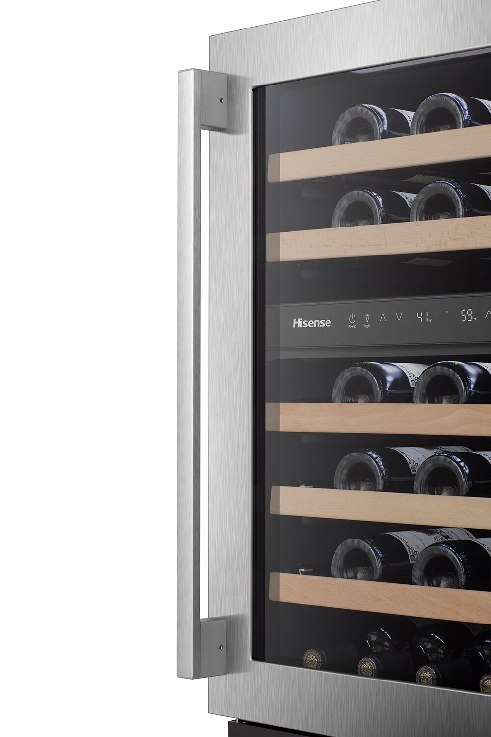 Hisense 4,9 pi3 Refroidisseur à vin à 2 zones pour 46 bouteilles avec Wi-Fi - acier inoxydable - HWD046N6SS | Refroidisseur à vin à 2 zones Hisense de 4,9 pi3 pour 46 bouteilles avec Wi-Fi - acier inoxydable - HWD046N6SS | HWD046NS