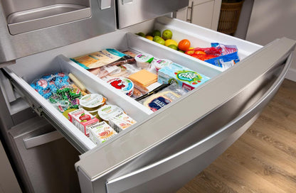 Tourbillon 36 24,5 Cu. Fort. Réfrigérateur à portes françaises - Acier inoxydable - WRMF3636RZ | Réfrigérateur Whirlpool de 36 po et de 24,5 pi3 à portes françaises - acier inoxydable - WRMF3636RZ | WRMF36RZ