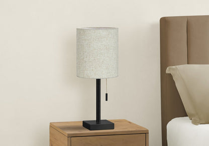 17 Ensemble 2 lampes de table de 17 po en métal noir avec recharge USB