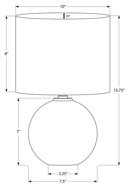16 Cream Ceramic with Drum Shade Table Lamp|Lampe de table en céramique crème de 16 po avec abat-jour cylindrique
