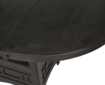 Table de salle à manger Dena avec extension 42-60 W, ronde - Gris | Table de salle à manger ronde Dena de 42 po à 60 po (L) avec rallonge - grise