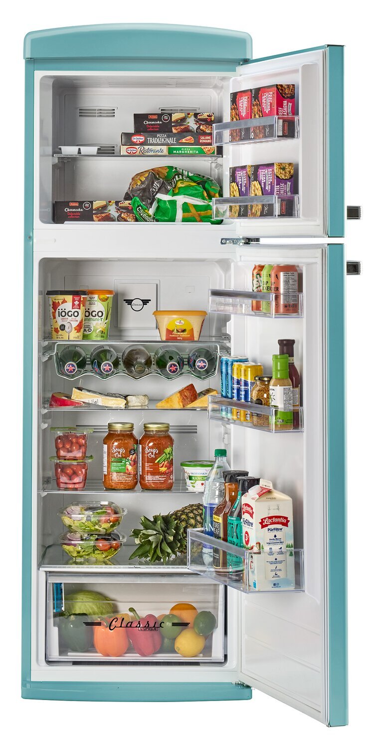 Unique Classic Retro 24 11 Cu Ft. Top Freezer Refrigerator – Ocean Mist Turquoise - UNQ-310L T TM | Réfrigérateur Classic Rétro d’Unique de 24 po et de 11 pi3 à congélateur supérieur - turquoise brume marine - UNQ-310L T TM