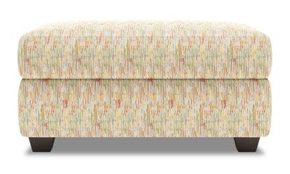 Fabriqué au Canada Pouf de rangement personnalisable The Trunk 39 en tissu - Jardin multicolore | Pouf de rangement The Trunk de Sofa Lab de 39 po fabriqué au Canada en tissu - Jardin multicolore | TRUN1141