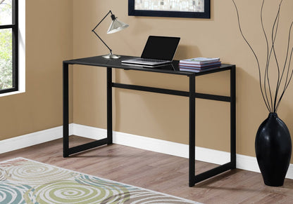 Kyle 48 Glass-Top Office Desk - Noir|Bureau Kyle de 48 po avec dessus en verre - noir