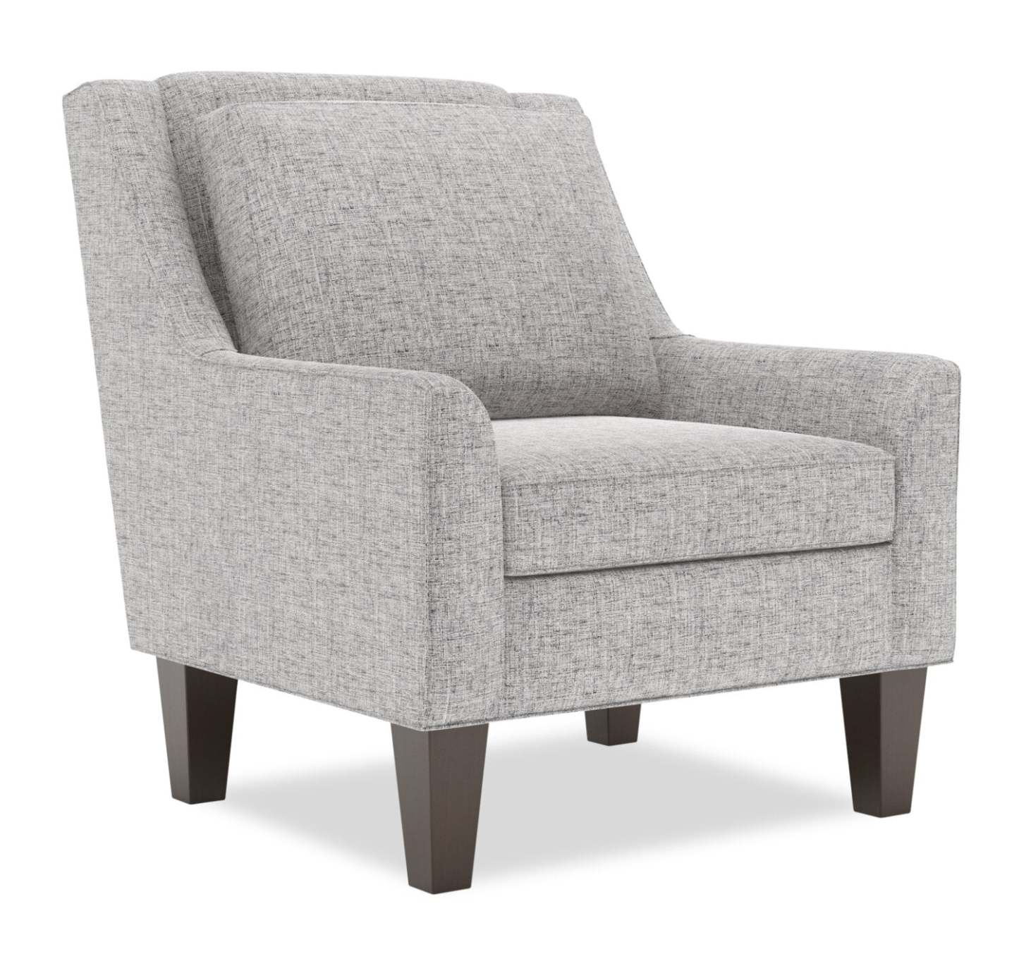 Fauteuil d’appoint club Sofa Lab personnalisable en tissu d’apparence lin de 29 po avec pattes en bois - gris Luna Domino | Made in Canada Sofa Lab Customizable Club 29 Linen-Look Fabric Accent Chair with Wood Legs - Luna Domino Grey | CLUB2191