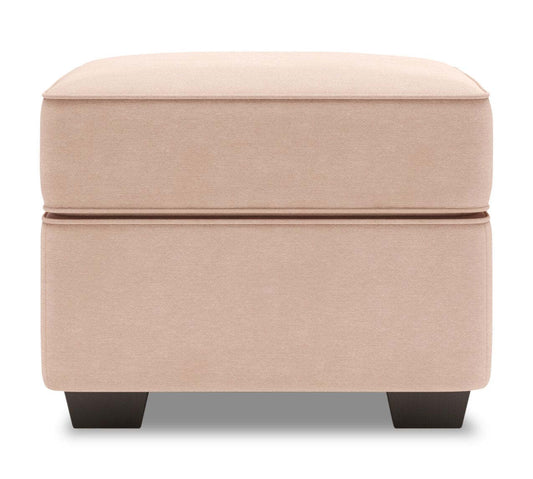 Fabriqué au Canada Canapé personnalisable Lab Roll 24 en tissu d'apparence lin - Pax Rose Rose | Pouf Roll de Sofa Lab de 24 po fabriqué au Canada en tissu d'apparence lin - rose Pax Rose | RO803249