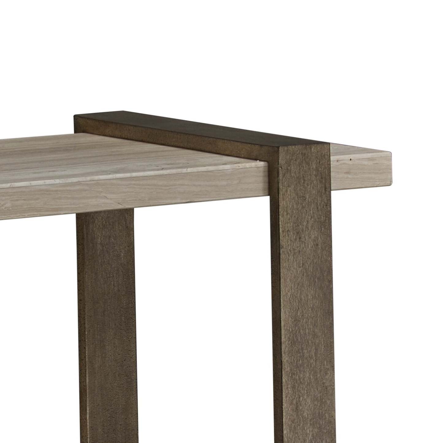 Cyprus 48” Modern Sofa Table - Beige/Bronze | Table de salon Cyprus - beige et bronze