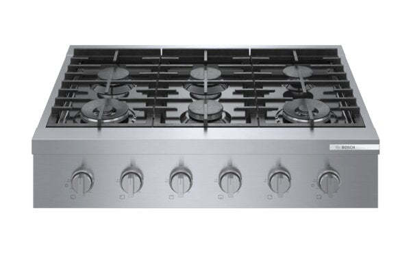Table de cuisson à gaz à 6 brûleurs Bosch série 800 36 - RGM8658UC | Surface de cuisson à gaz Bosch de série 800 de 36 po à 6 brûleurs– RGM8658UC | RGM8658C