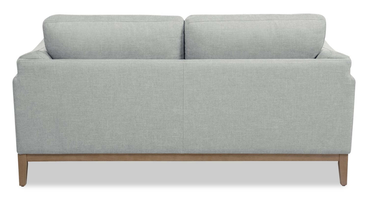 Causeuse Valley de 67,7 po en tissu avec base et pattes en hévéa - grise