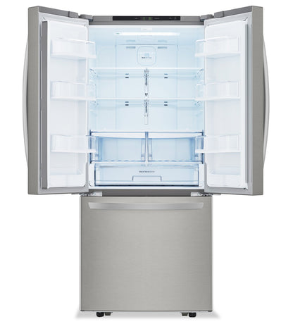 Réfrigérateur LG de 21,8 pi3 et de 30 po de profondeur standard à portes françaises - acier inoxydable - LFCS22520S  | LG 30 21.8 Cu. Ft. French Door Standard-Depth Refrigerator - Stainless Steel - LFCS22520S