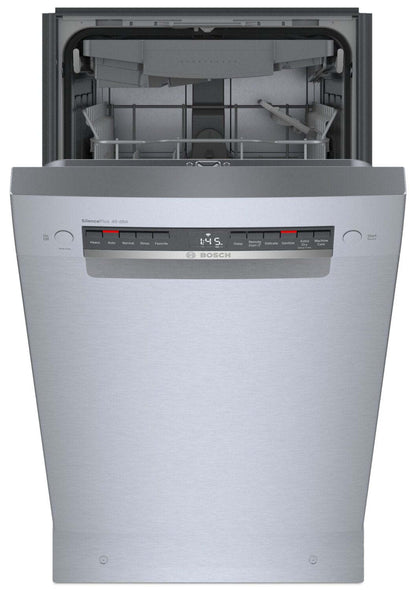 Bosch Lave-vaisselle intelligent à commande frontale série 18 300 avec PrecisionWash® et troisième panier - SPE53C55UC | Lave-vaisselle intelligent Bosch série 300 de 18 po avec commandes à l'avant, PrecisionWash et 3e panier - SPE53C55UC | SPE535UC