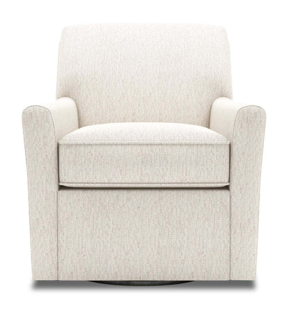 Fauteuil d’appoint pivotant personnalisable Sofa Lab de 31 po fabriqué au Canada en tissu de chenille - beige Luxury Sand | SWIV3093