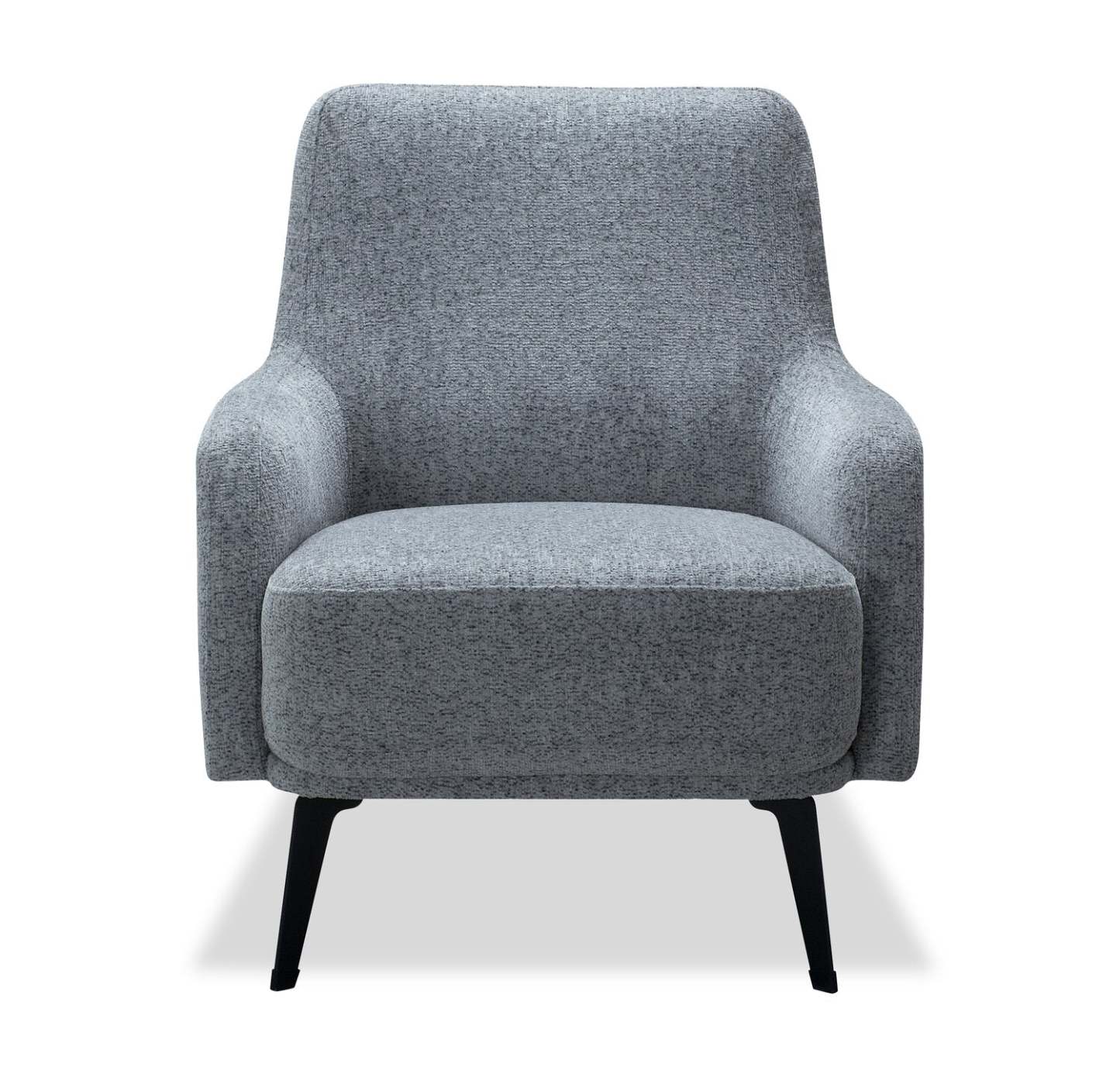 Chaise d'appoint en tissu Monroe 29 avec pieds en métal - Gris | Fauteuil d'appoint Monroe de 29 po en tissu avec pattes en métal - gris