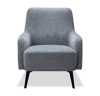Chaise d'appoint en tissu Monroe 29 avec pieds en métal - Gris | Fauteuil d'appoint Monroe de 29 po en tissu avec pattes en métal - gris