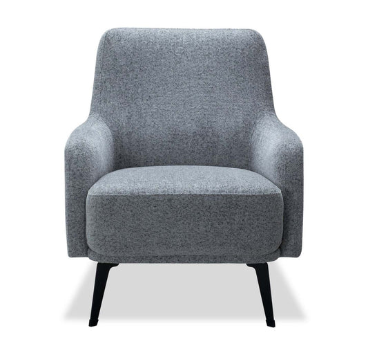 Chaise d'appoint en tissu Monroe 29 avec pieds en métal - Gris | Fauteuil d'appoint Monroe de 29 po en tissu avec pattes en métal - gris