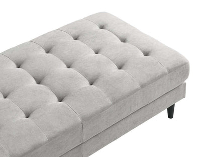 Ottoman en tissu Metro 63 avec coussin capitonné - Neutre | Pouf Metro de 63 po en tissu avec coussin capitonné - neutre