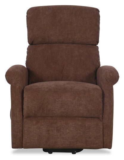 Ruben 32 Fauteuil basculeur à inclinaison électrique en tissu de chenille - brun chocolat