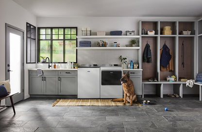 Laveuse à chargement par le haut de 6,0 pi³ et sécheuse à gaz de 7,4 pi³ Animal Pet Pro de Maytag - blanches