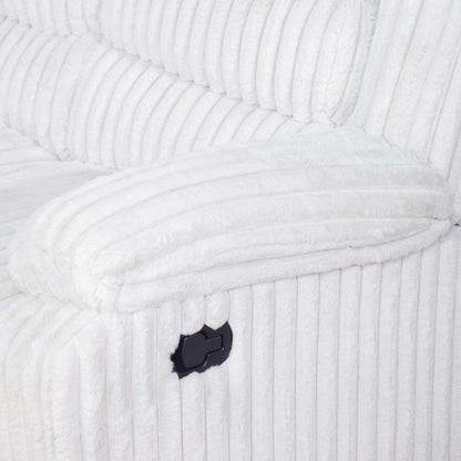 Bryson 82.5 Faux Fur Fabric Reclining Sofa - Mist Grey | Canapé inclinable Bryson de 82,5 po en tissu de fausse fourrure - gris brume