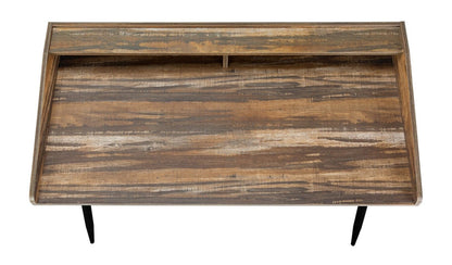 Bureau Jeremy 47.25 avec petite niche - Marron|Bureau Jeremy de 47,25 po avec petite crédence - brun