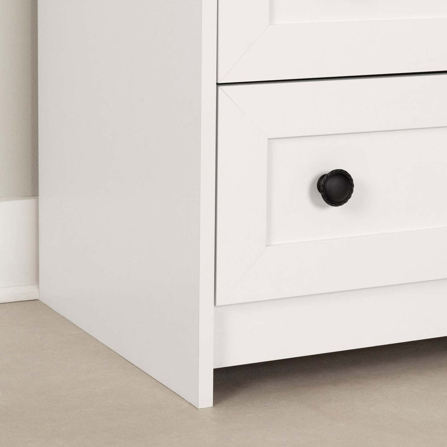 Table à langer Zoe Baby avec tiroirs de rangement - Blanc | Table à langer Zoe pour bébé avec tiroirs de rangement - blanche