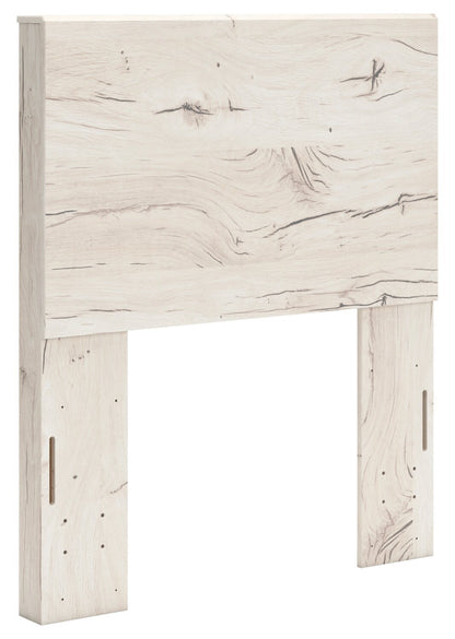 Lit à panneaux Derekson avec tête de lit et cadre pour enfants, blanc rustique - taille simple | Lit à panneaux Derekson pour enfants avec tête de lit et cadre de lit, blanc rustique - format lit simple