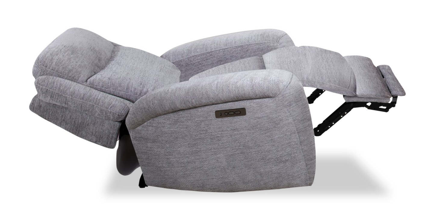 Atlantis 38 Fauteuil à inclinaison électrique en tissu avec port USB - gris tourterelle