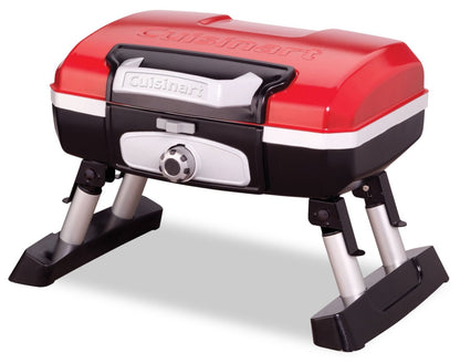 Gril à gaz de table portatif Petite Gourmet de Cuisinart - Rouge - CGG-180T-C | Barbecue de table à gaz portatif Petit gourmet de Cuisinart - rouge - CGG-180T-C | CGG180TC