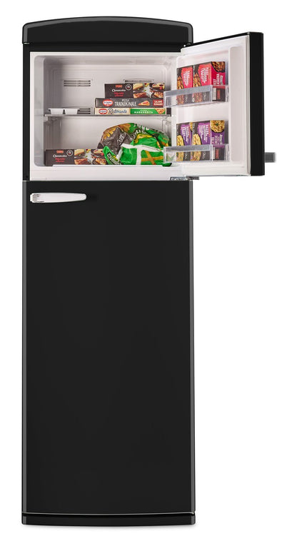Unique Classic Retro 24 11 Cu Ft. Top Freezer Refrigerator – Midnight Black - UNQ-310L B TM | Réfrigérateur Classic Rétro d’Unique de 24 po et de 11 pi3 à congélateur supérieur - noir minuit - UNQ-310L B TM