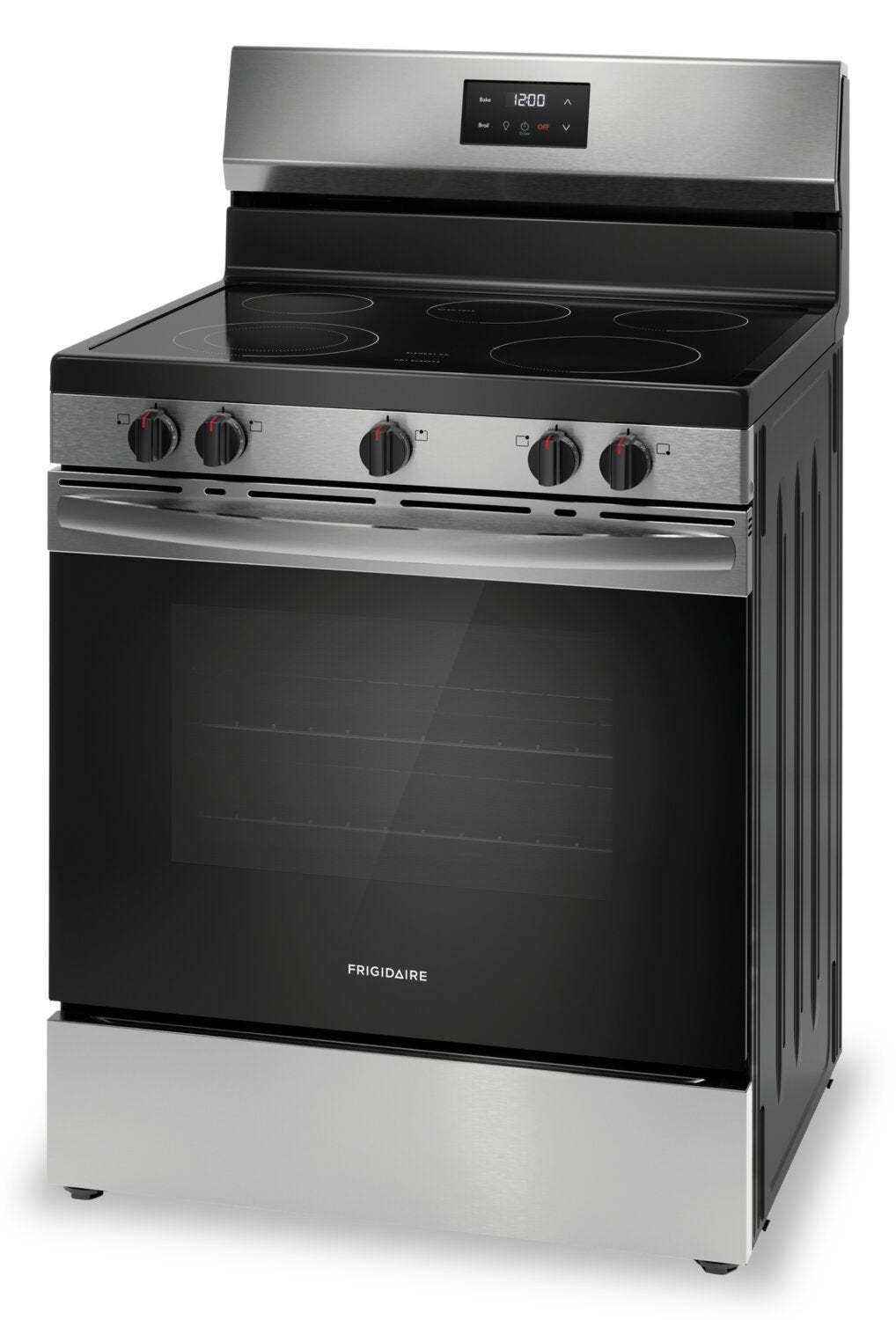 Cuisinière électrique Frigidaire de 5,3 pi³ avec élément à ébullition rapide et surface de cuisson à cinq éléments - Acier inoxydable…