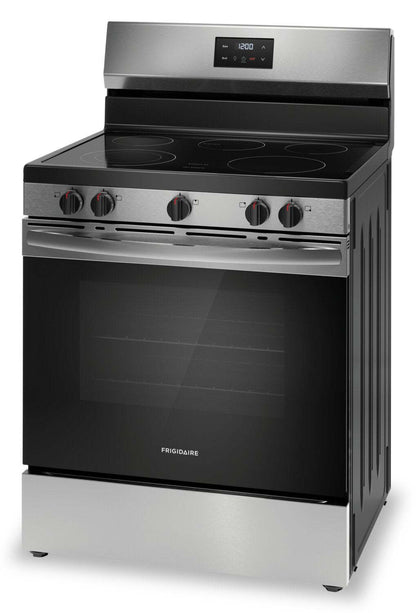Cuisinière électrique Frigidaire de 5,3 pi³ avec élément à ébullition rapide et surface de cuisson à cinq éléments - Acier inoxydable…