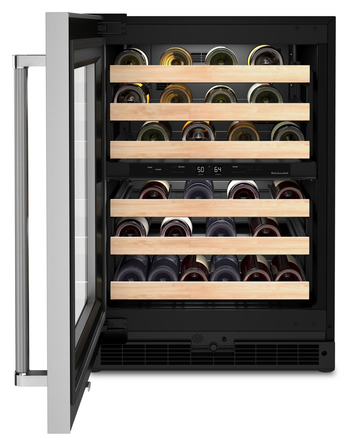 Réfrigérateur à vin KitchenAid de 5 pi³ et de 24 po sous le comptoir - acier inoxydable - KUWL214KSB | KitchenAid 24 5 Cu. Ft. Undercounter Wine Refrigerator - Stainless Steel - KUWL214KSB