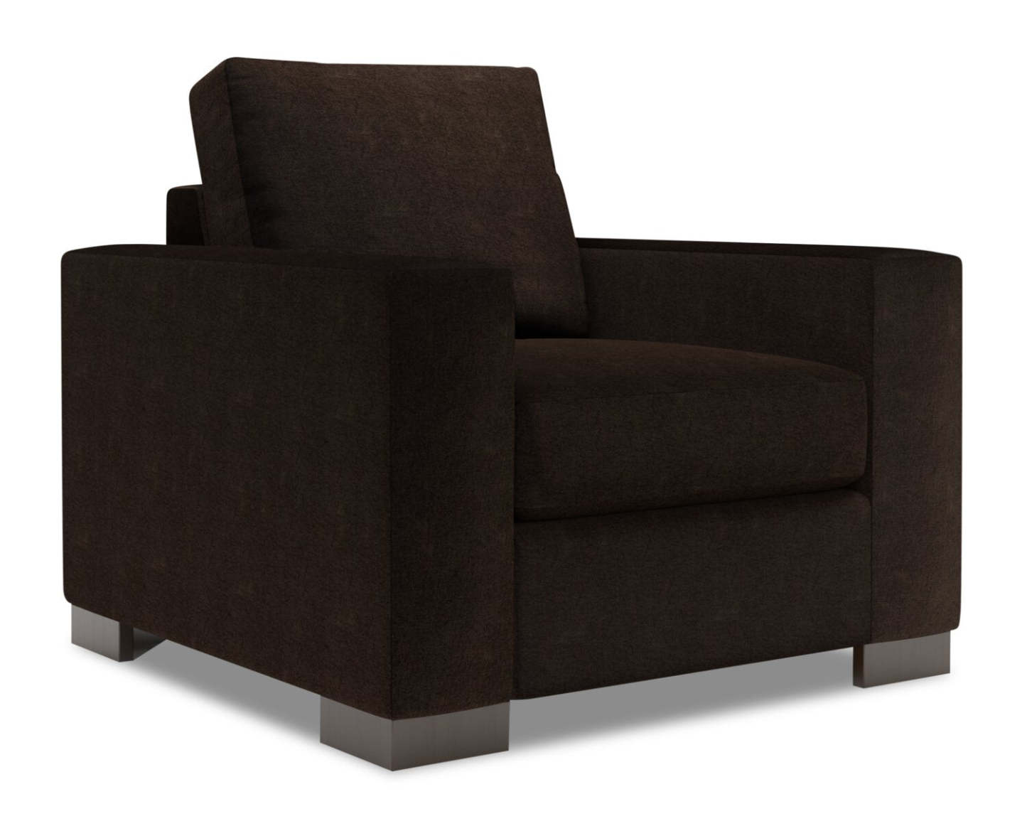 Fauteuil Track de Sofa Lab de 38 po fabriqué au Canada en tissu de chenille - brun Luxury Chocolate | TR303293