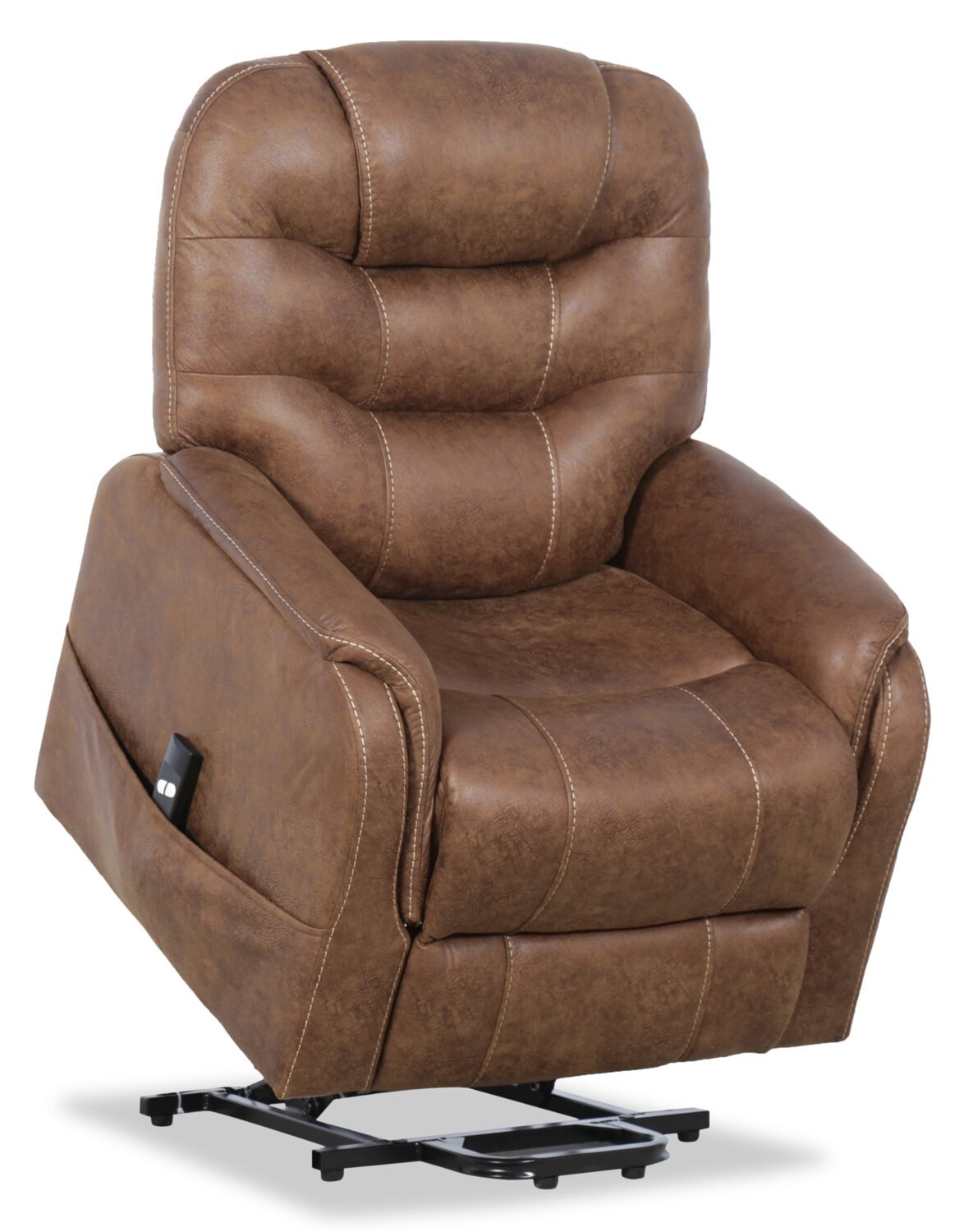 Landon 34 Microfibre Power Lift Reclining Chair - Brown | Fauteuil inclinable électrique Landon de 34 po en microfibre - brun