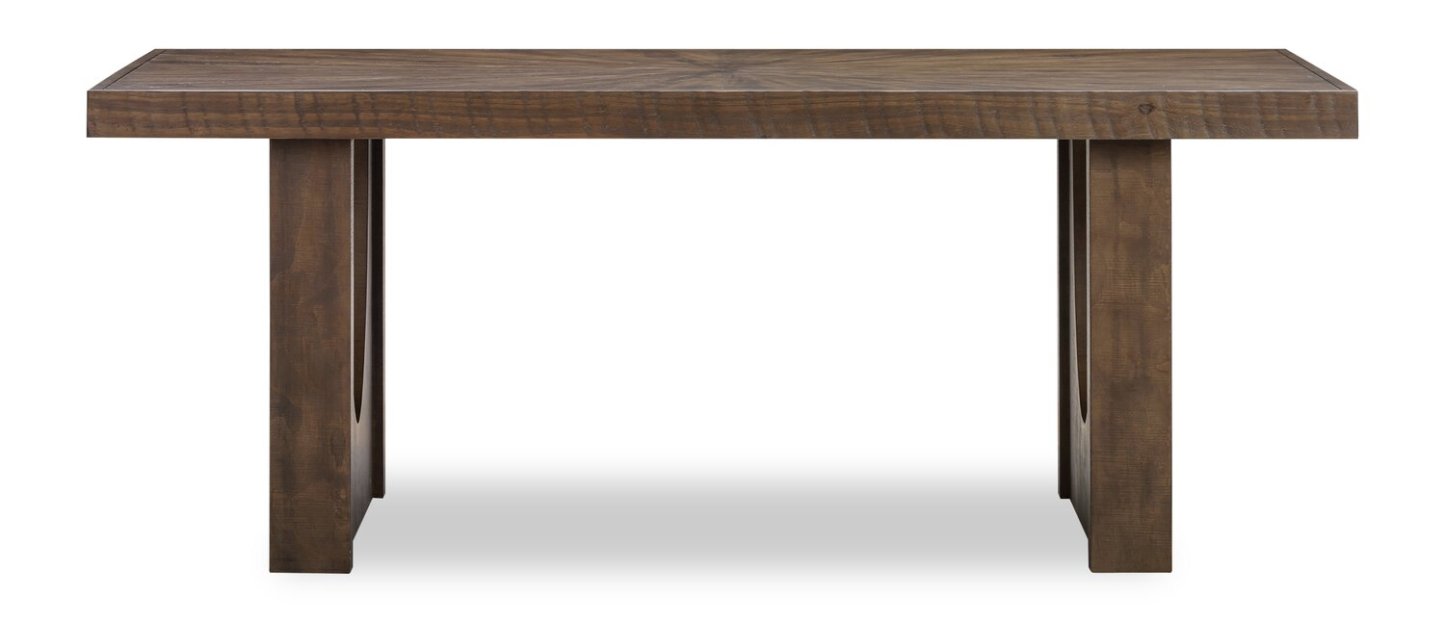 Table de salle à manger Sol de Kort &amp; Co. avec base piédestal, 78 po - brune