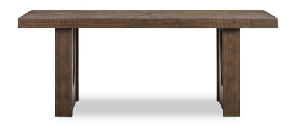 Table de salle à manger Sol de Kort &amp; Co. avec base piédestal, 78 po - brune